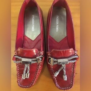 Fashion Pymes Red Leather Flats Size 36